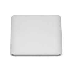 Aplica LED de exterior extra-plata, 6W=40W, 3000K, lumina calda, 540Lm, IP65,alba