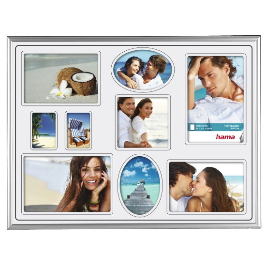 Hama Ramă Galeria Foto din plastic "Madrid", argintiu, 30 x 40 cm