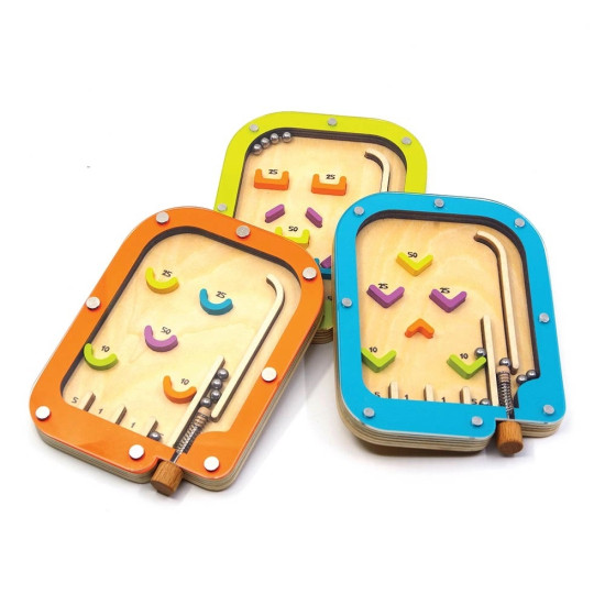 Joc interactiv de indemnare Pinball din lemn orange