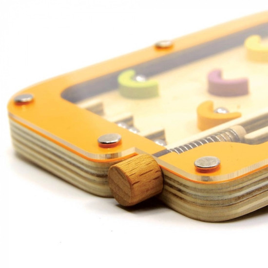 Joc interactiv de indemnare Pinball din lemn orange