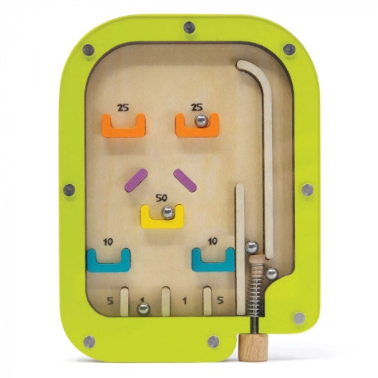 Joc interactiv de indemnare Pinball din lemn verde