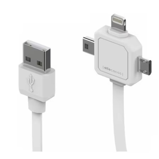 Cablu USB Allocacoc Alb - ALOC9002