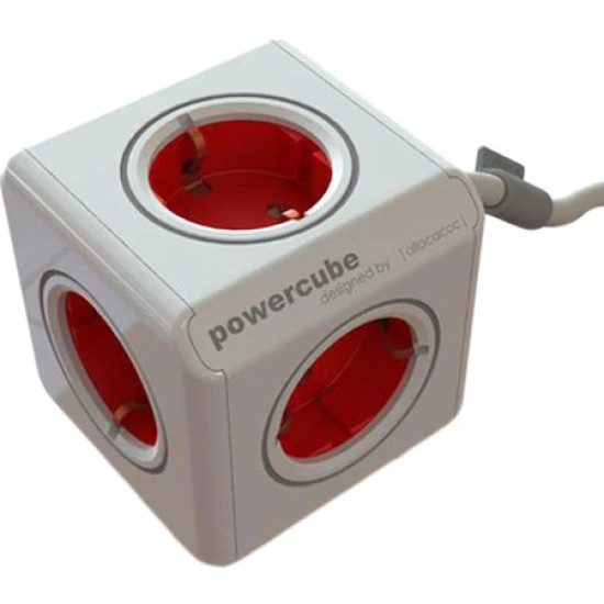 Prelungitor PowerCube Extended, 5 prize, 1.5m, Rosu