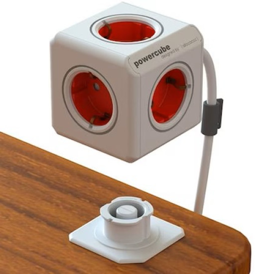 Prelungitor PowerCube Extended, 5 prize, 1.5m, Rosu