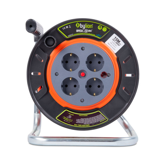 Derulator 4 prize 15m 3X1.5 IP20, Emfanorm