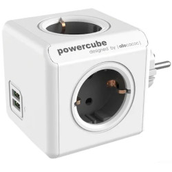 Priza PowerCube Allocacoc 1202GY Original USB Grey