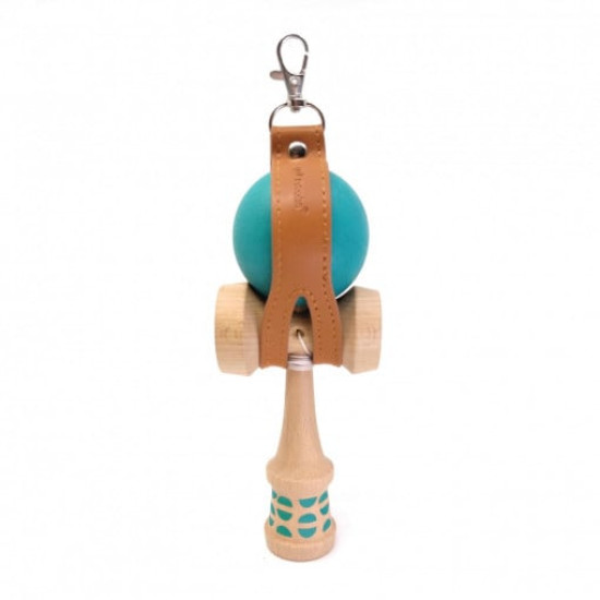 Joc de indemanare Kendama din lemn cu husa din piele, Svoora, albastru Sv_23163 Joc de indemanare Kendama din lemn cu husa din piele, Svoora, albastru Sv_23163
