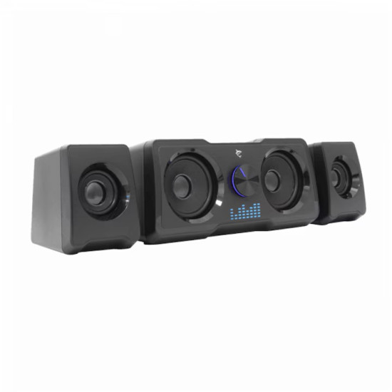 Sistem de boxe White Shark 2.2 GSP-968 MOOD, 16 W RMS (5W x 2 + 3W x 2), Iluminare Rainbow LED, Alimentare USB, Interfata 3.5 mm, negru,