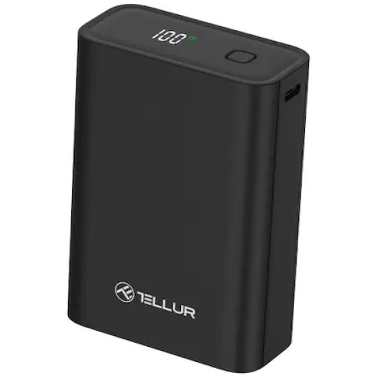 Baterie externa Tellur Compact Pro PD702 20000mAh QC3.0 22.5W + PD20W, LCD display, negru