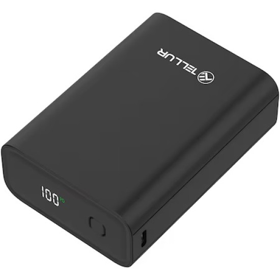 Baterie externa Tellur Compact Pro PD702 20000mAh QC3.0 22.5W + PD20W, LCD display, negru