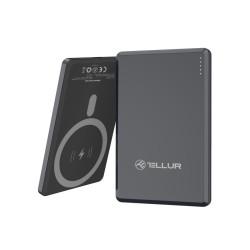 Baterie externa Tellur 5000mAh, PD20W,  compatibil MagSafe, grey
