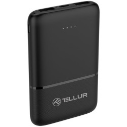 Baterie externa Tellur 5000mAh 2xUSB+USB-C+MicroUSB, negru