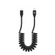 Cablu extensibil Tellur USB-C to Lightning, PD27W, pana la 1.8m, negru