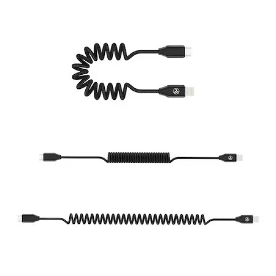Cablu extensibil Tellur USB-C to Lightning, PD27W, pana la 1.8m, negru
