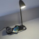 Incarcator wireless si lampa birou Tellur Nostalgia, 15W, Boxa Bluetooth 5W, Negru