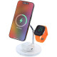 Incarcator wireless birou Tellur, 3-in-1, certificat MagSafe 15W, Watch 2.5W, TWS 5W, alb