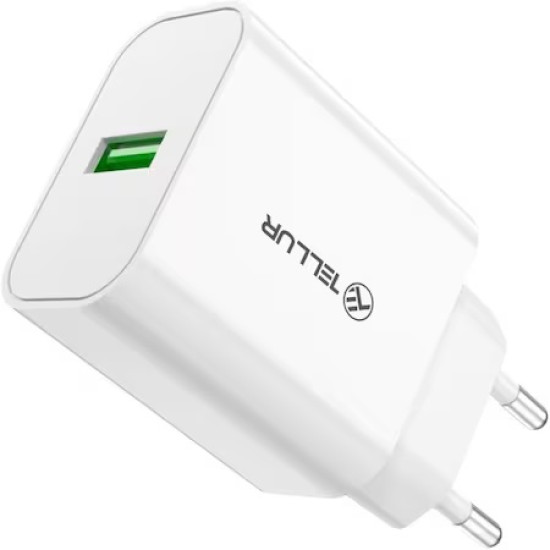 Incarcator priza Tellur USB-A QC3.0, 18W, alb