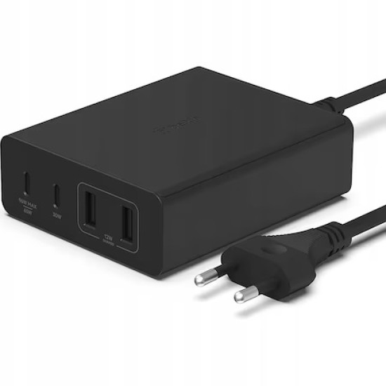 Incarcator de birou Gan, 108W,4 porturi cu cablu USB-C 2m inclus Belkin,negru-WCH010vfBK