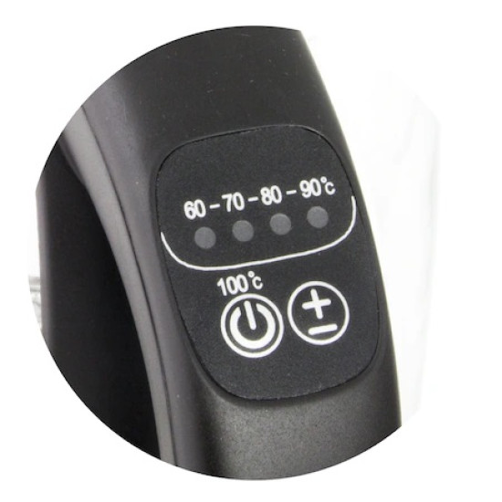 Cana electrica cu reglare temperatura Loire sticla, putere 2200W, capacitate 1.7L, oprire automata dupa fierbere, 5 trepte temperatura