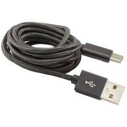 Cablu de date Sbox Fuity Crni USB - Type C, Negru