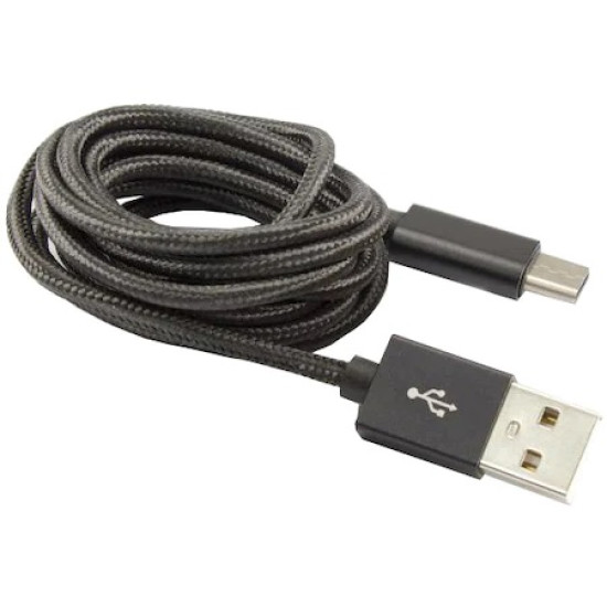 Cablu de date Sbox Fuity Crni USB - Type C, Negru