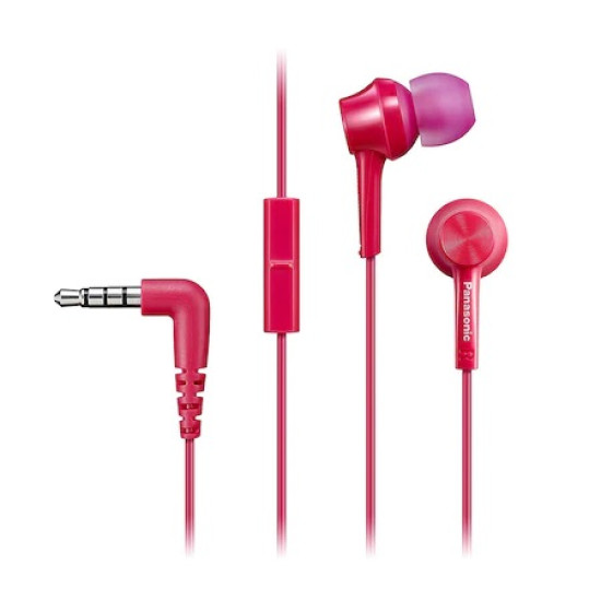 Casti Audio In Ear Panasonic RP-TCM115E-P, Cu fir, Microfon, Roz Casti Audio In Ear Panasonic RP-TCM115E-P, Cu fir, Microfon, Roz