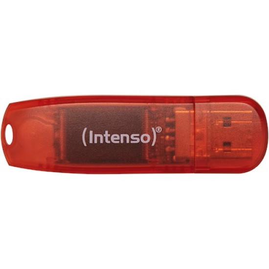 Memorie USB  2.0 Intenso 128 GB Rainbow Line rosu