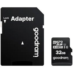 Card de memorie microSD Goodram 32GB,UHS I,cls 10 + adaptor, M1AA-0320R12