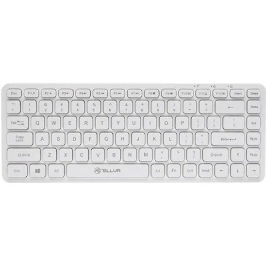 Tastatura fara fir Tellur, Mini, Alb