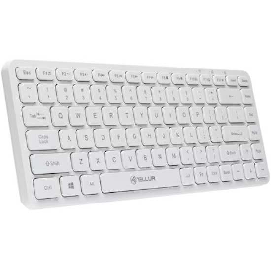Tastatura fara fir Tellur, Mini, Alb