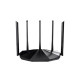 Router Wireless Gigabit TENDA RX2 Pro AX1500, Wi-Fi 6, Dual-Band 300/1201 Mbps, negru