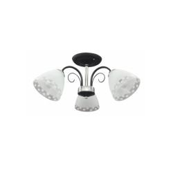 Lustra Felicia Crom+Negru+Alb 3xE27 60W