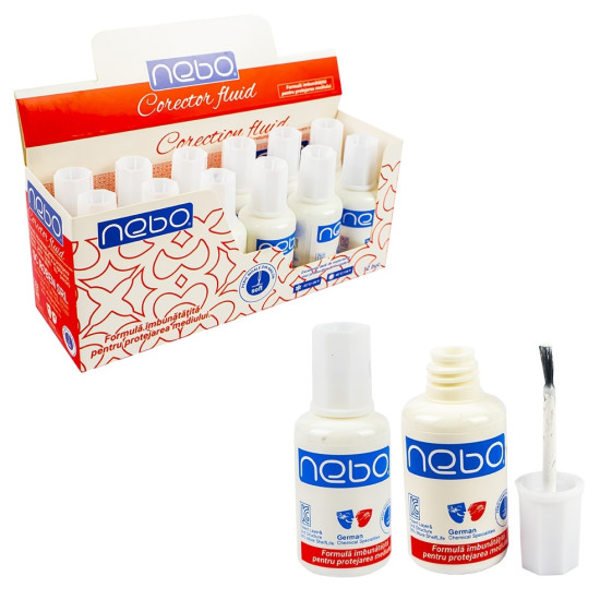 Corector fluid, 12 ml , 12 bucati/cutie - NEBO