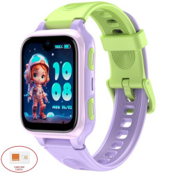 LAGENIO Smartwatch pentru copii K9 , Premium 4G cu Functie Telefon & AI, Slim, Localizare GPS, Control Parental, Buton SOS, Mov