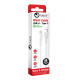 Lemontti Cablu Wind Fast Charge USB-A la Type-C, 0.5m, Alb