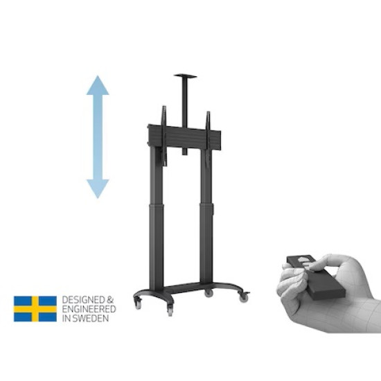 Stand TV motorizat de podea, reglabil in inaltime Multibrackets MB-3120, 65"-110", max.135kg, eligibil cu PNRAS/PNRR