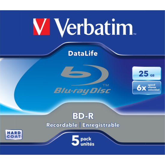 BD-R SL VERBATIM 25GB, viteza 6x, 1 buc, Jewel Case, "43836" BD-R SL VERBATIM 25GB, viteza 6x, 1 buc, Jewel Case, "43836"