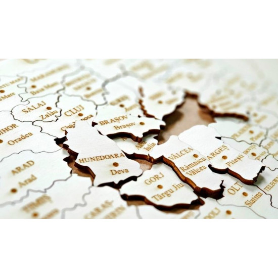 Puzzle din lemn " Romania "