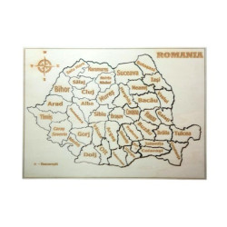 Puzzle din lemn " Romania "