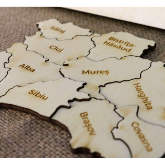Puzzle din lemn " Romania "