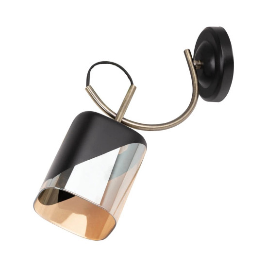 Aplica Smoky 1XE27 IP20, negru+auriu, Erste