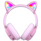  PowerLocus Casti pentru copii, Wireless, Bobo Cat Ears, Pink