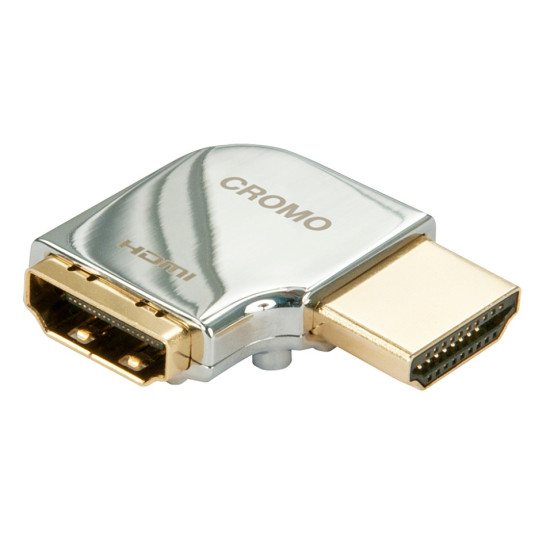 Adaptor HDMI tată la HDMI mamă cu unghi drept de 90 de grade - dreapta, Lindy, Cromo 41507
