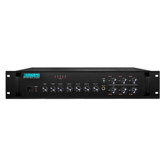 Amplificator 350W cu mixer DSPPA MP1010P, 6 zone, 2Mic si 3AUX, Phantom Power, 100V