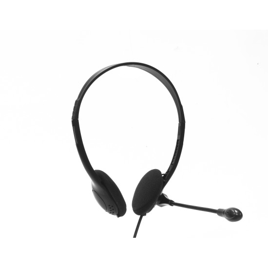 Casti cu fir Basic PCH1, microfon, control fir, USB, negru