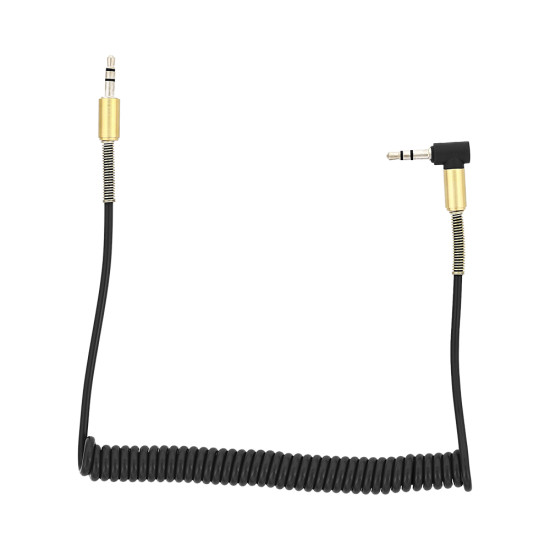 Cablu Audio jack 3..5mm extensibil, negru.