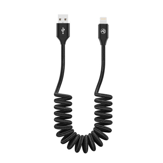 Cablu USB to Lightning extensibil, 3A, 1..8m, negru.