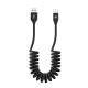 Cablu extensibil USB to Micro USB, 2A, 1..8m, negru.