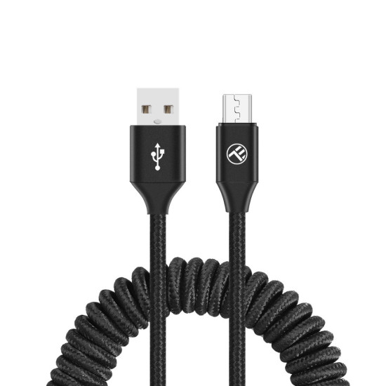 Cablu extensibil USB to Micro USB, 2A, 1..8m, negru.