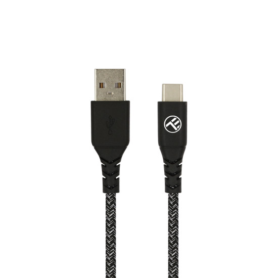 Cablu Tellur ECO USB la Type-C, 3A, 1m, nailon, negru